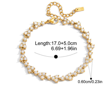 Minimal Link Bracelet — Chunky Round Tennis · Gold