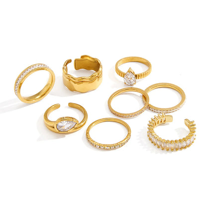 Multi Cut CZ Ring