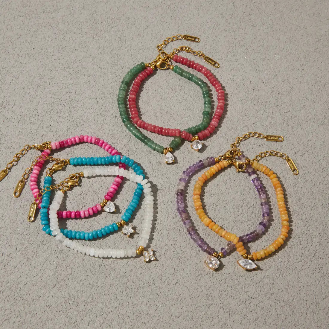 Celestial Charm Natural Stone Bracelet — view 3
