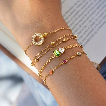 Multicolor Birthstone Charm Bracelet — view 3
