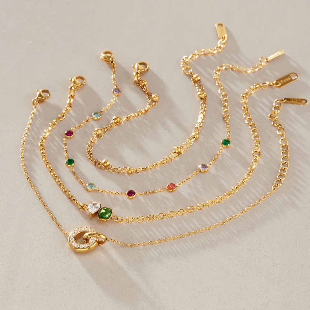 Multicolor Birthstone Charm Bracelet — view 2