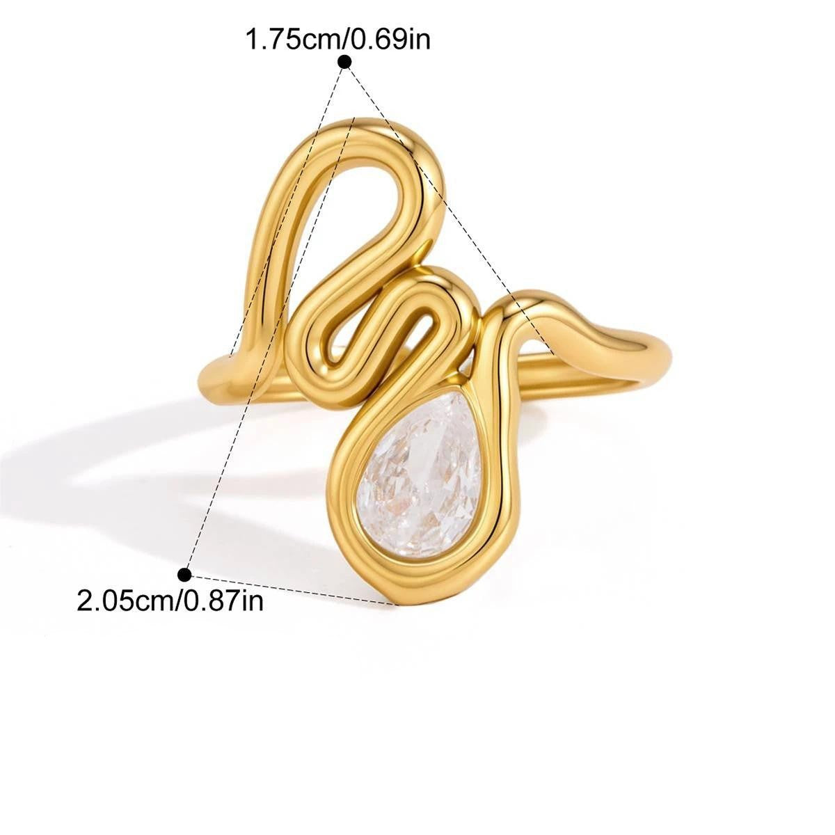 Celestial Teardrop Jewelry Set — Looped Pear Knot · Gold