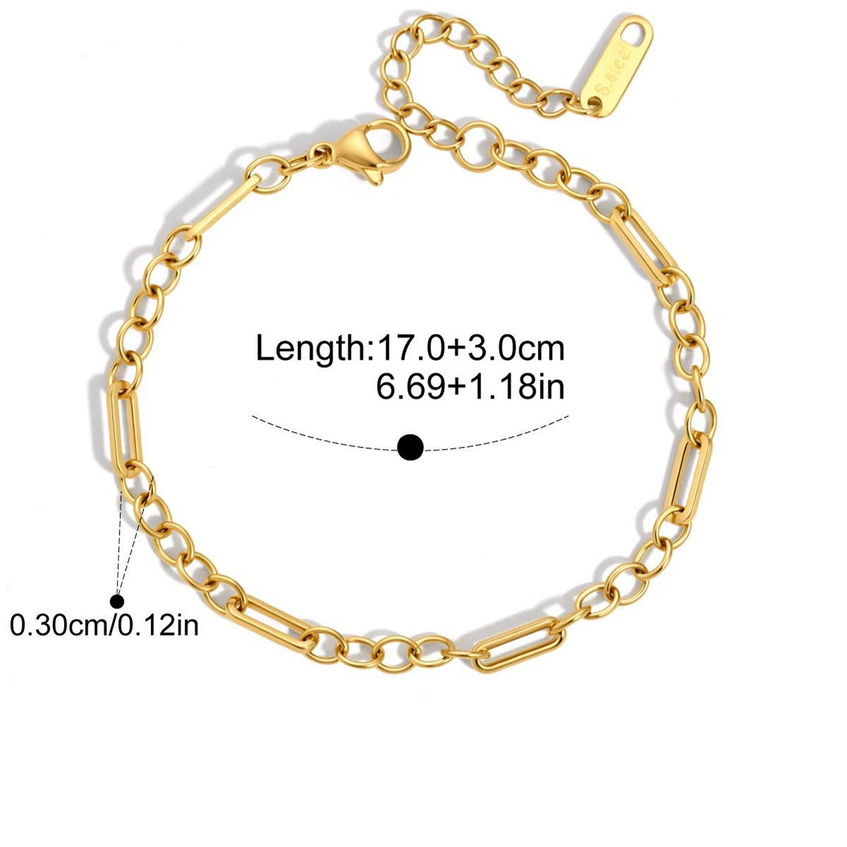 Classic Minimal Bracelet — Mixed · Gold