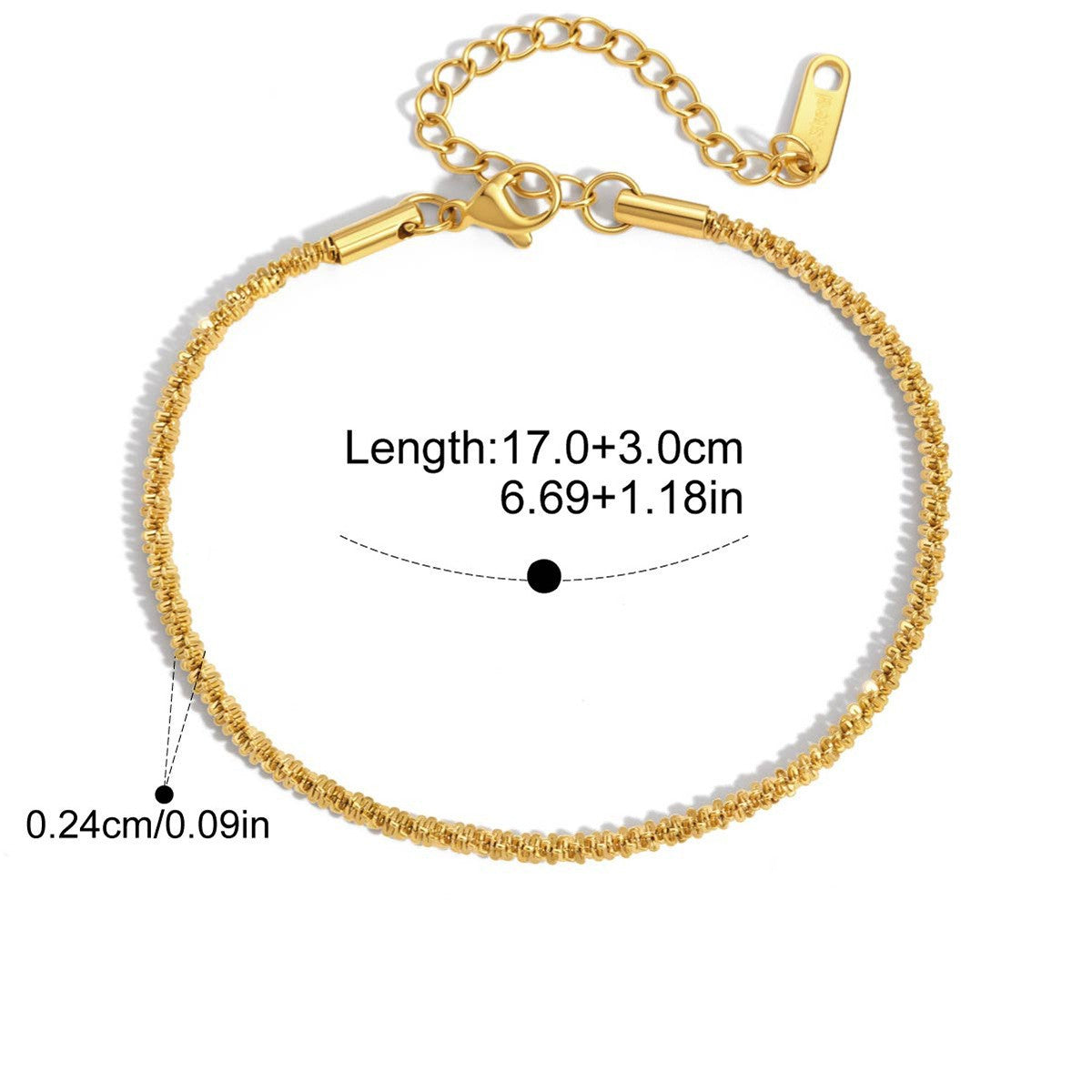 Classic Minimal Bracelet — Wheat · Gold