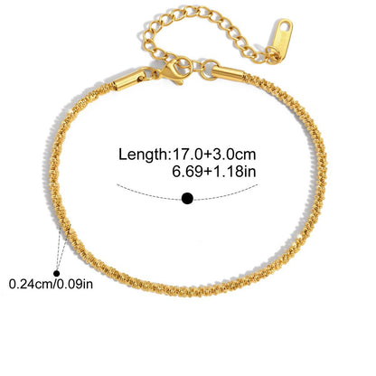 Classic Minimal Bracelet — Wheat · Gold