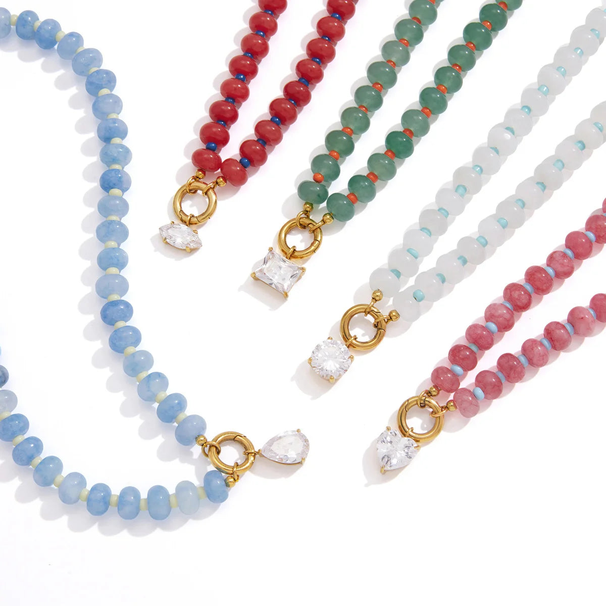 Two Tone Drop Necklace — view 4