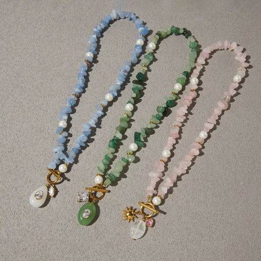 Celestial Bead Pendant Necklace
