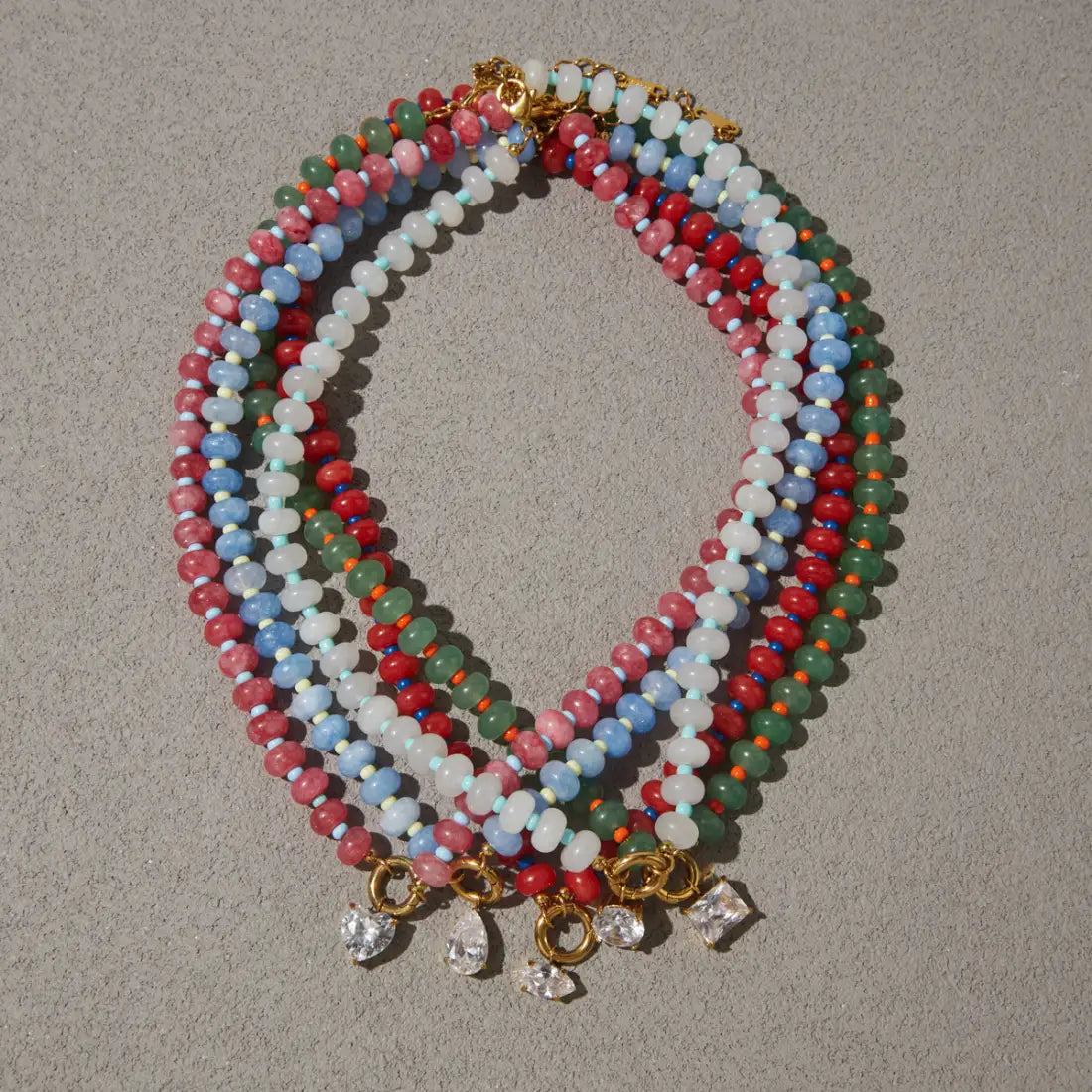 Two Tone Drop Necklace — view 3