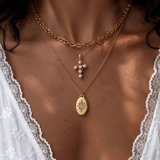 Celestial Star Pendant Necklace — view 2