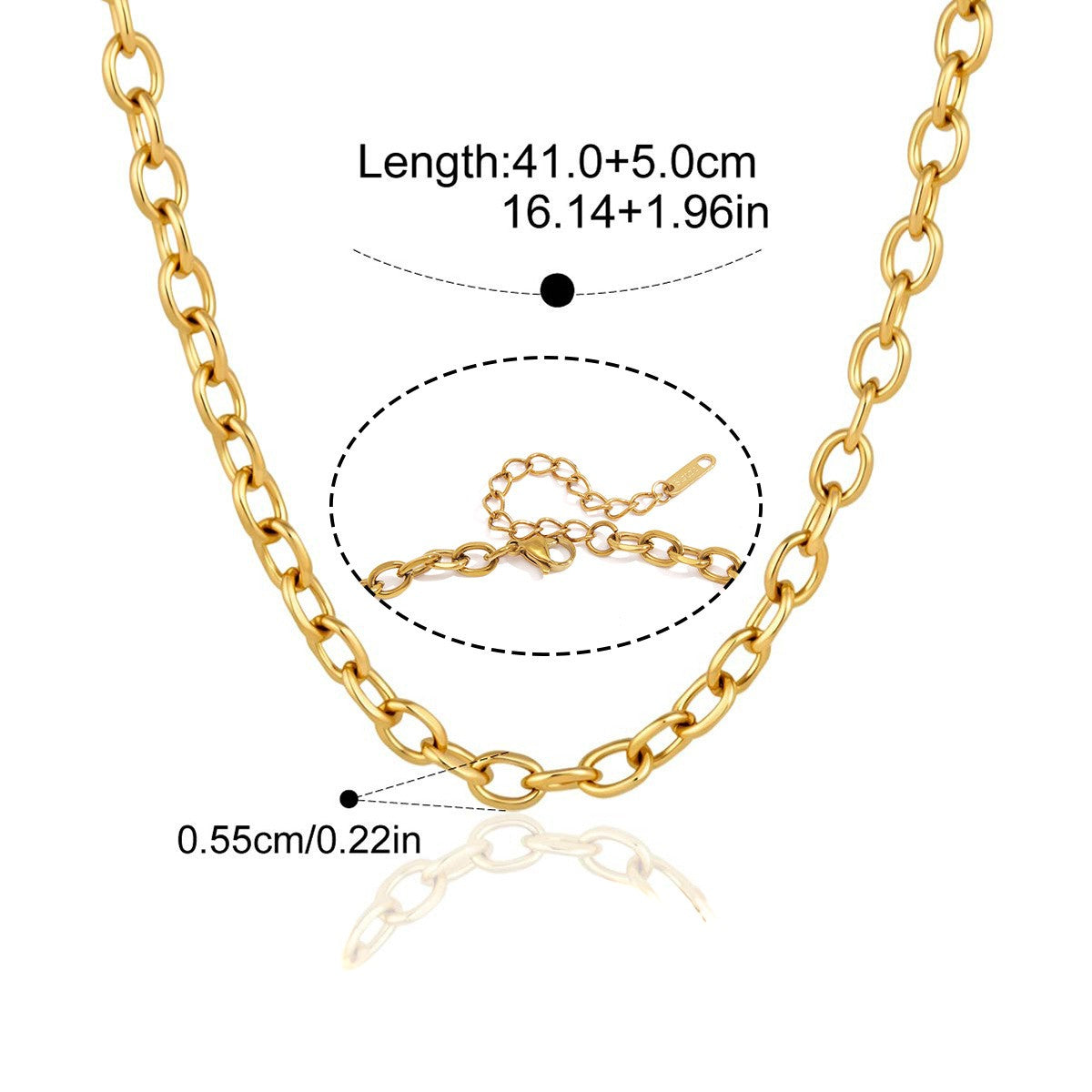 Celestial Star Pendant Necklace — Oval Link Cable Chain · Gold