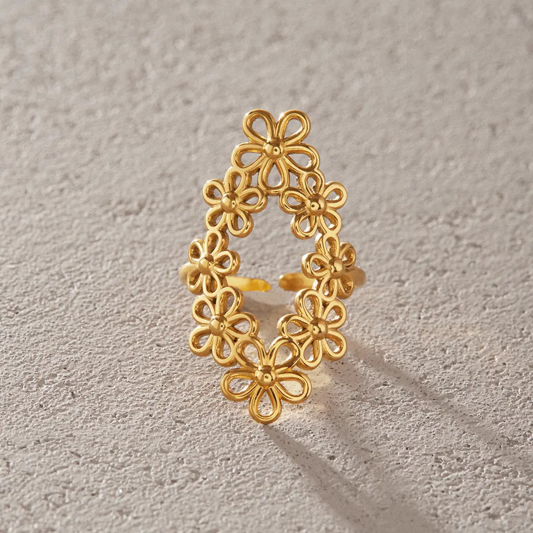Daisy Flower Link Ring