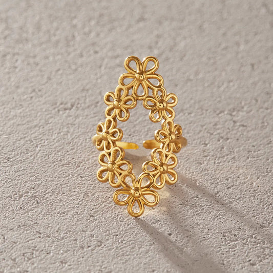 Daisy Flower Link Ring