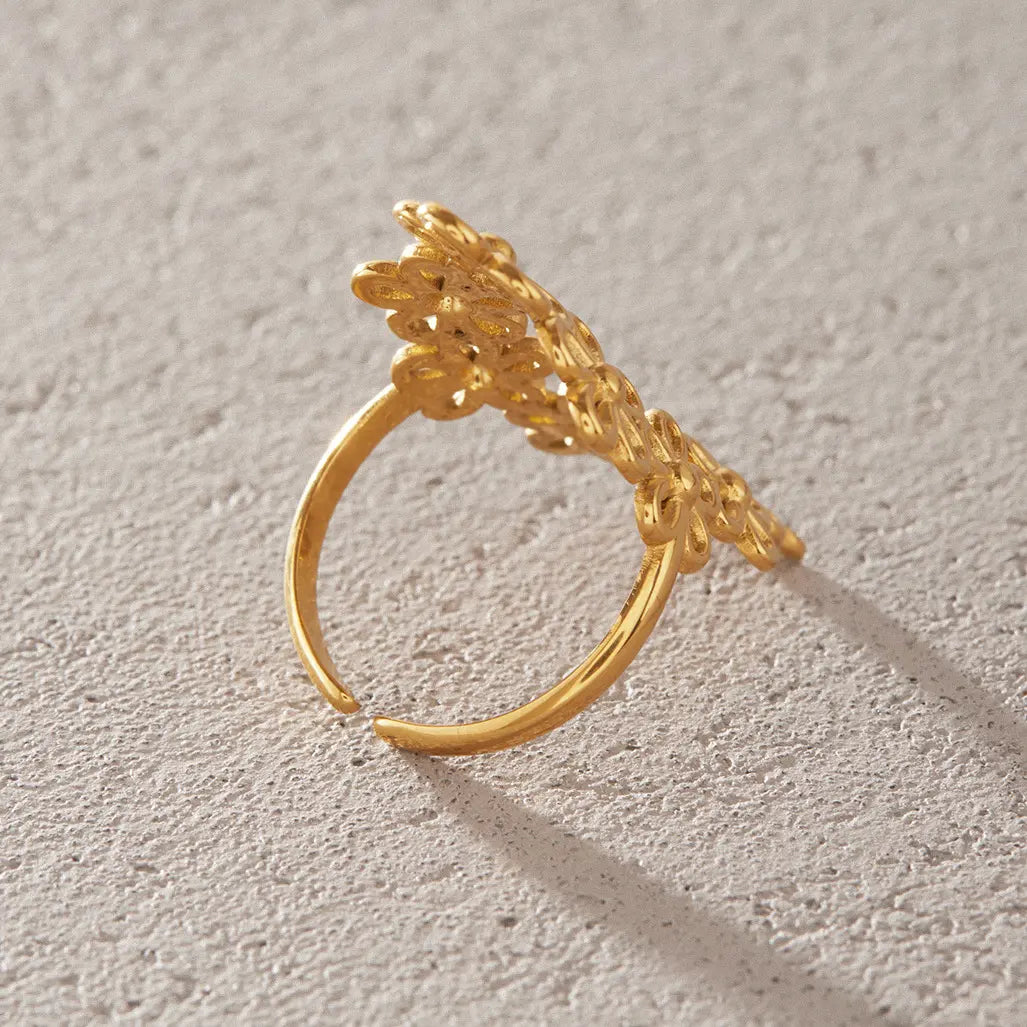 Daisy Flower Link Ring — view 4