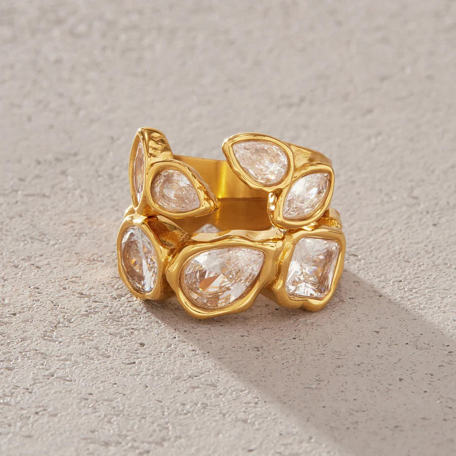 Open Pear Cluster Ring
