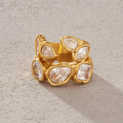 Open Pear Cluster Ring
