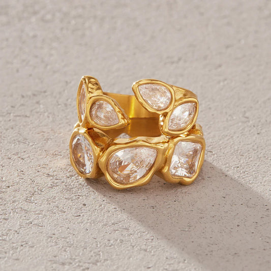 Open Pear Cluster Ring