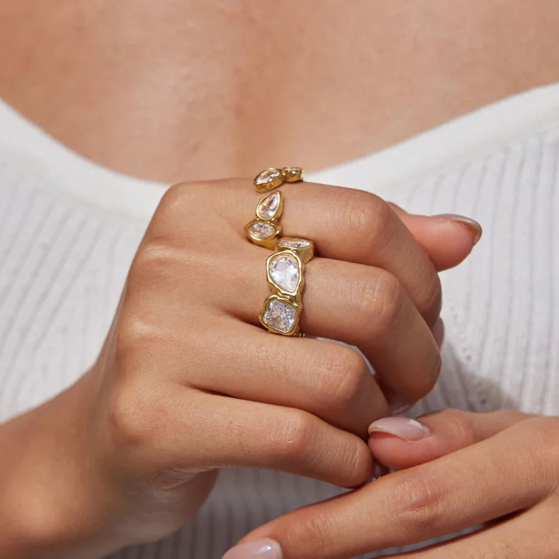 Open Pear Cluster Ring — view 2
