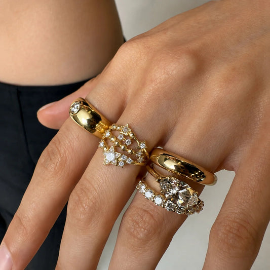 Star Beaded Cluster Ring — view 2