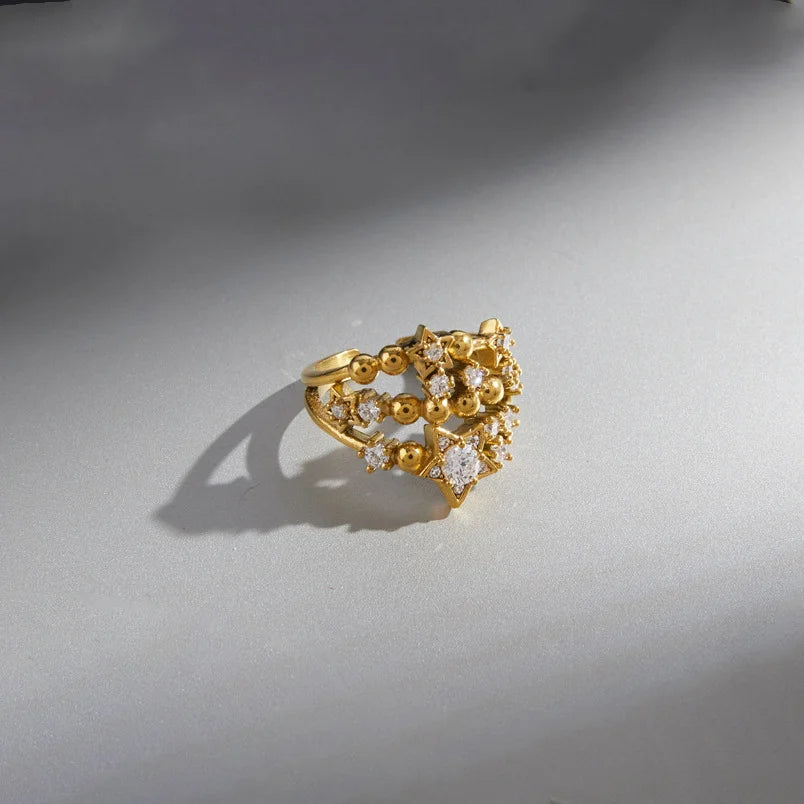 Star Beaded Cluster Ring — view 3