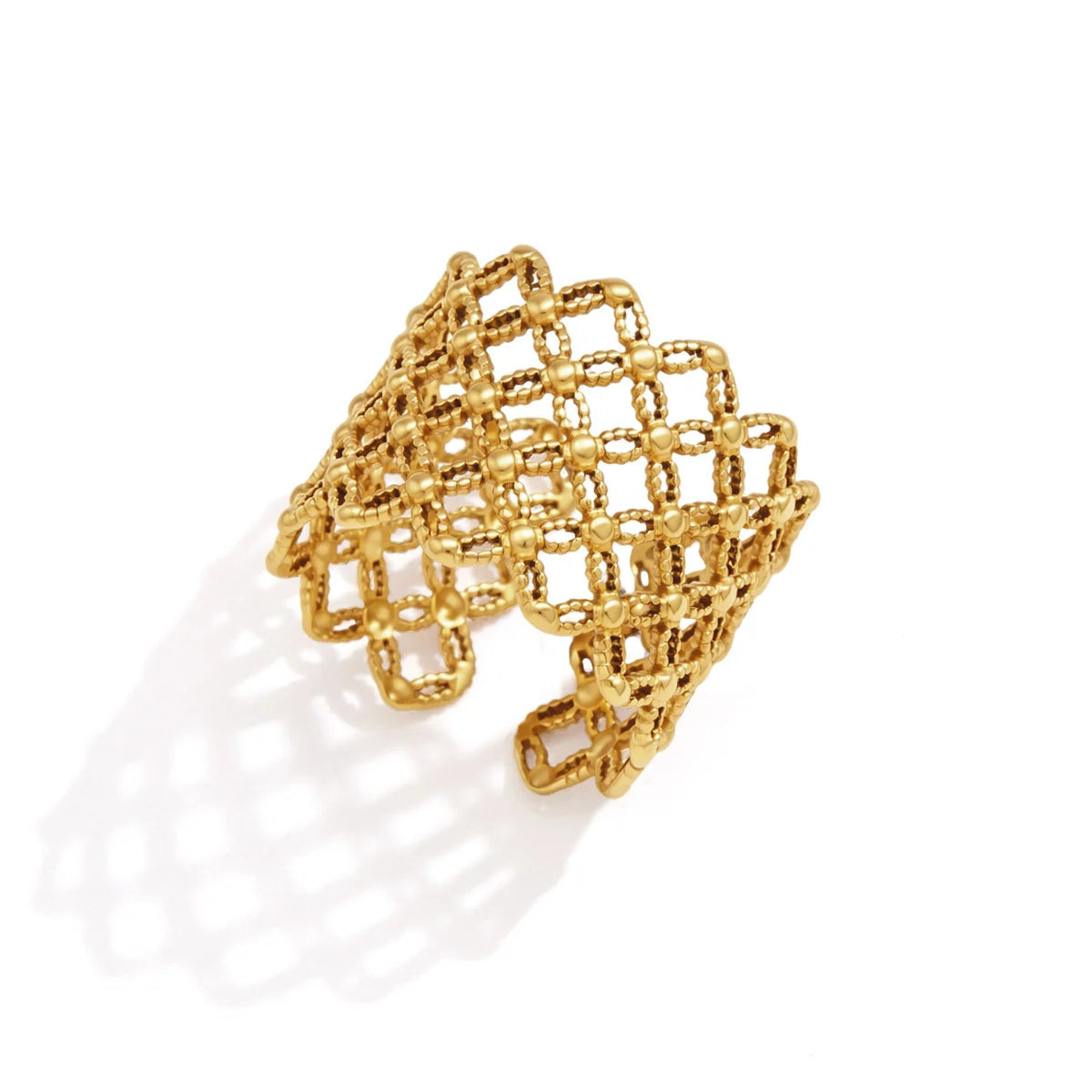 Vintage Interlocking Chain Link Ring — view 5