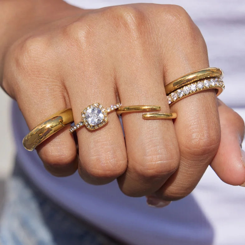 Chunky Geometric Ring — view 4