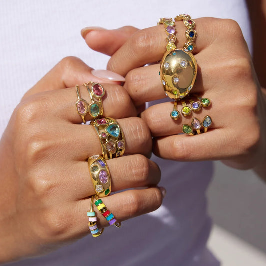 Y2K Enamel Chunky Ring — view 2