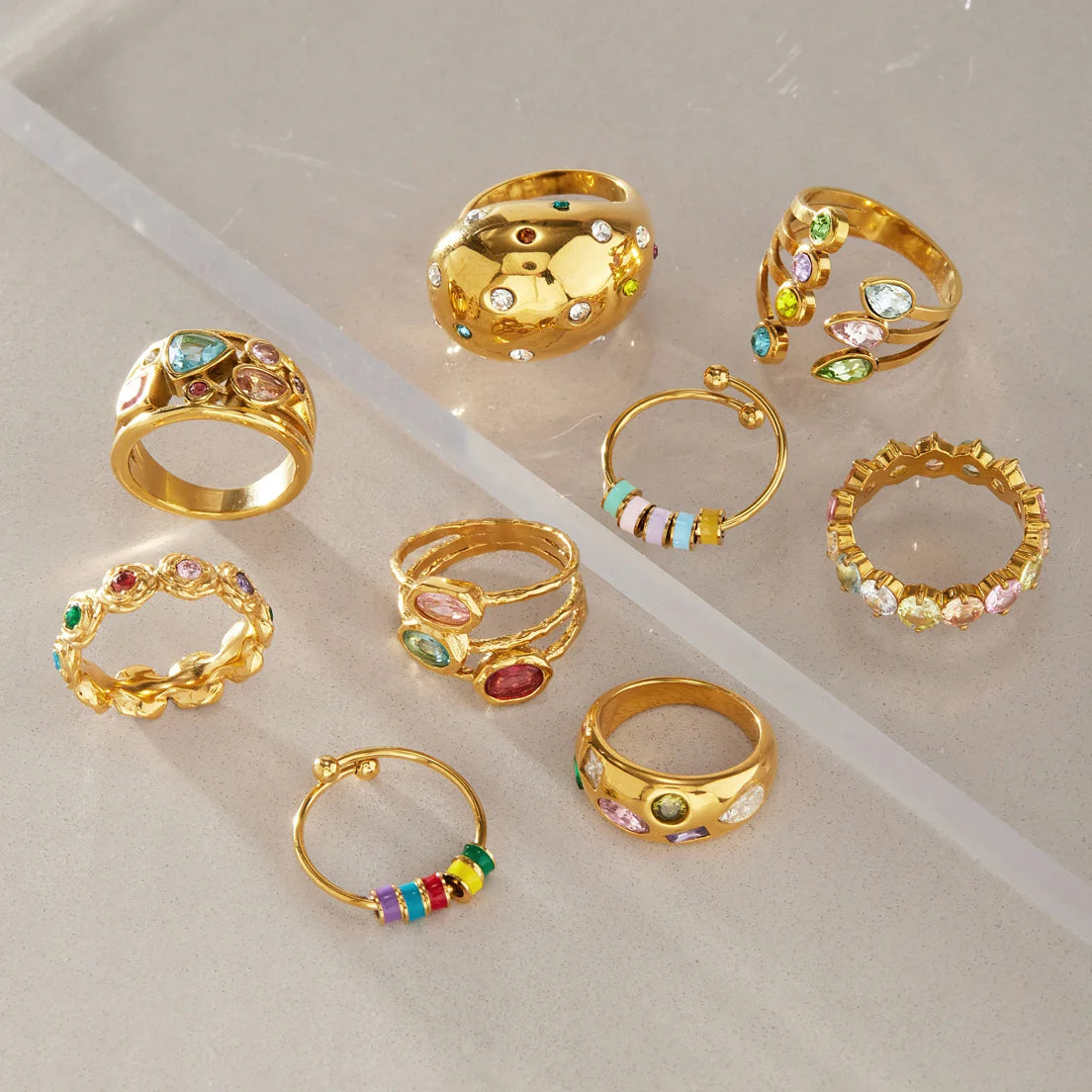 Y2K Enamel Chunky Ring — view 5