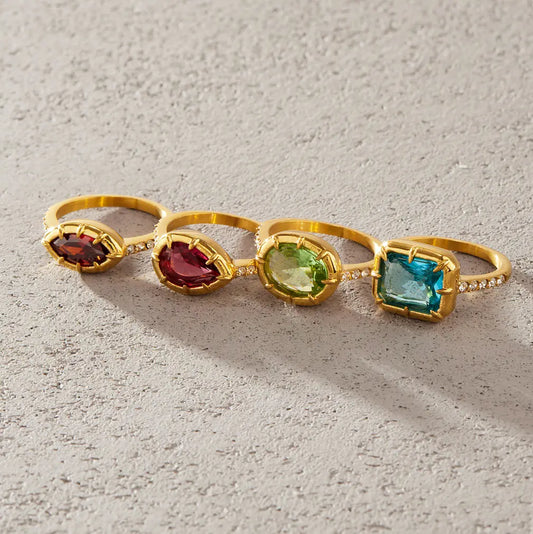 Vintage Geometric Prong Ring