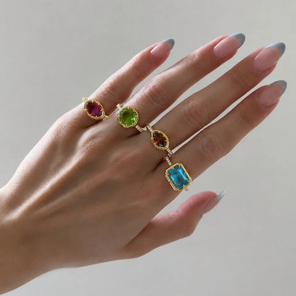 Vintage Geometric Prong Ring — view 4