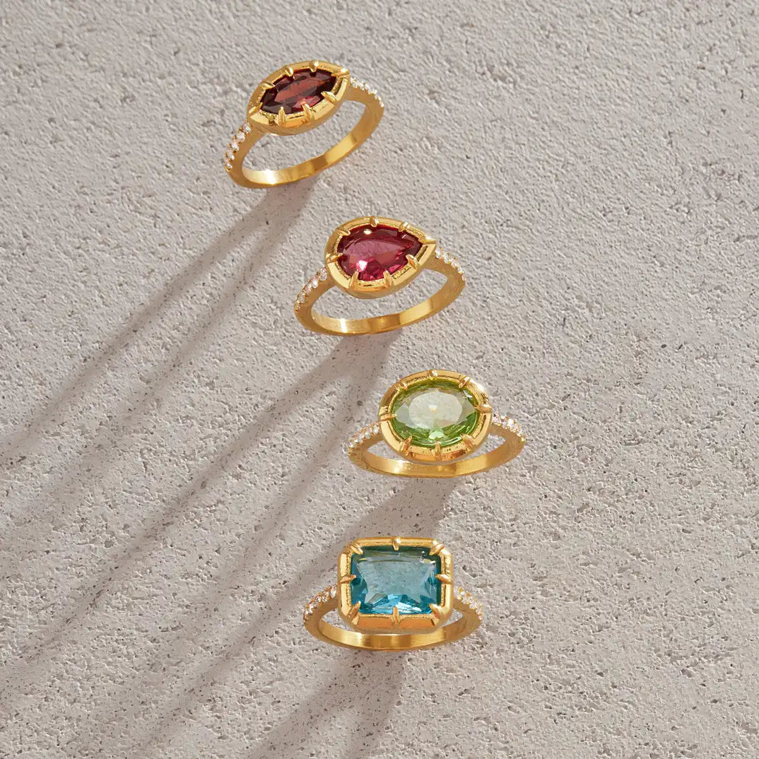 Vintage Geometric Prong Ring — view 5