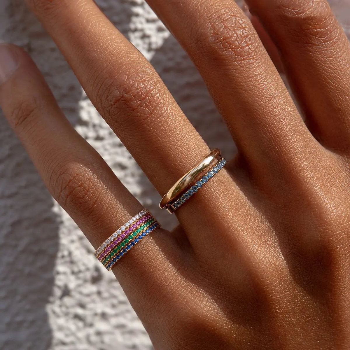 Birthstone Round Pavé Ring — view 2