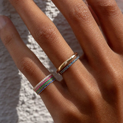 Birthstone Round Pavé Ring — view 2