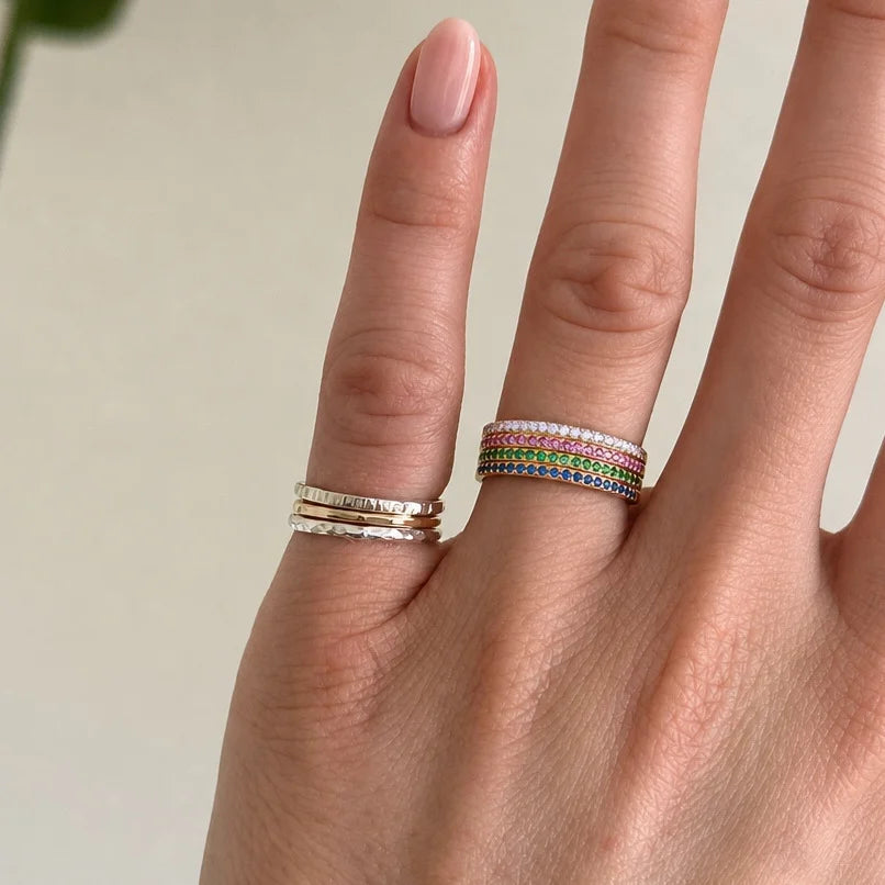 Birthstone Round Pavé Ring — view 4