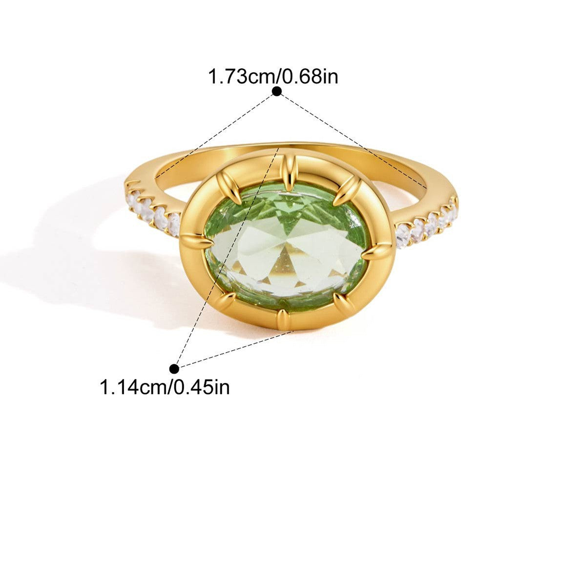Vintage Geometric Prong Ring — Round Prong Setting · Gold