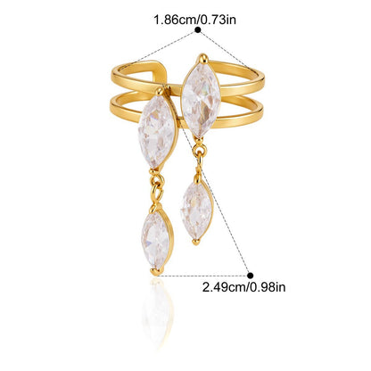 Marquise Drop Adjustable Ring — Marquise Drop Adjustable · Gold