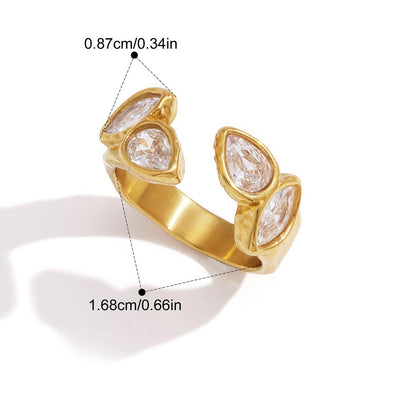 Open Pear Cluster Ring — Open Pear Cluster · Gold