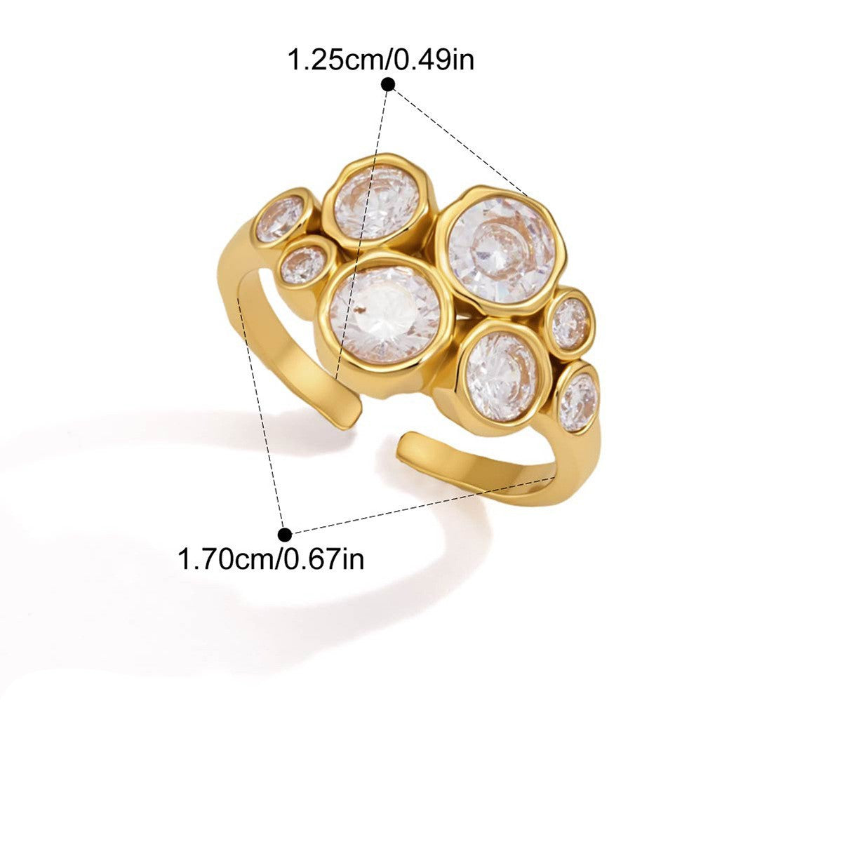 Star Cluster Bezel Ring — Cluster Bezel Ring · Gold