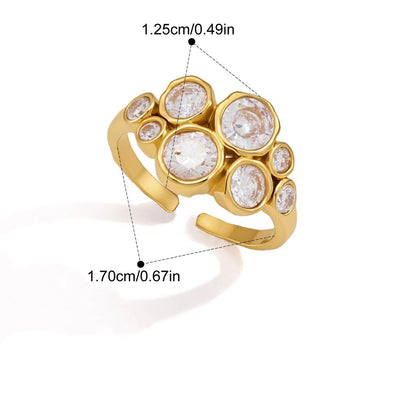 Star Cluster Bezel Ring — Cluster Bezel Ring · Gold