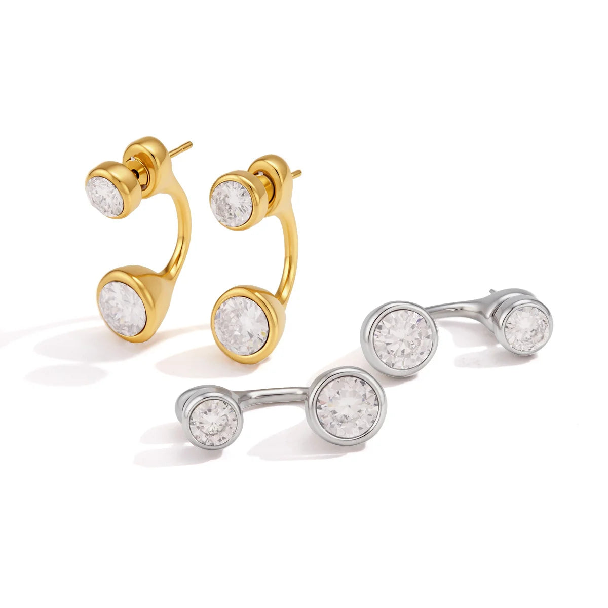 Geometric Faceted Earrings — view 5