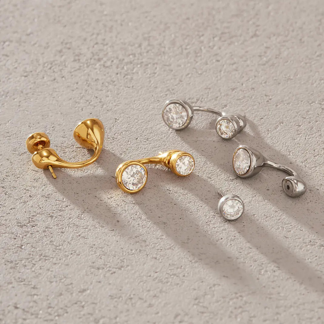 Geometric Faceted Earrings