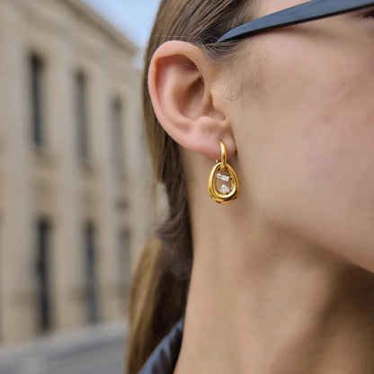 Chunky Teardrop Earrings — view 3