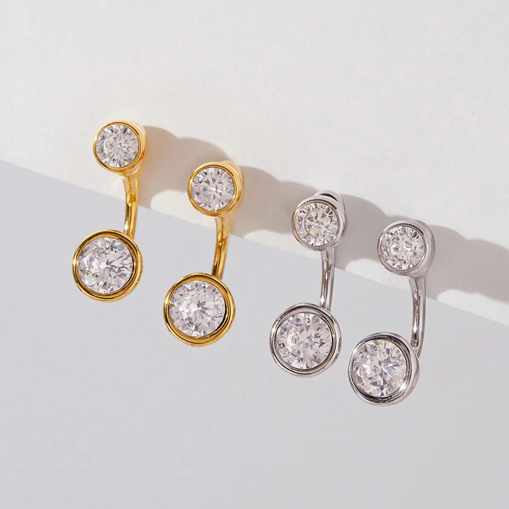 Geometric Faceted Earrings — view 4