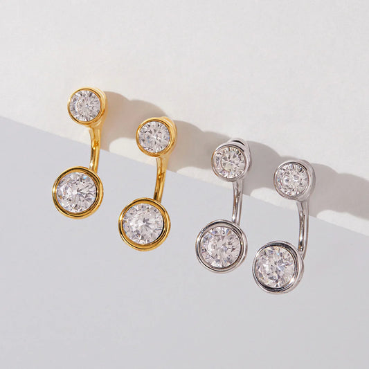 Geometric Faceted Earrings — view 4