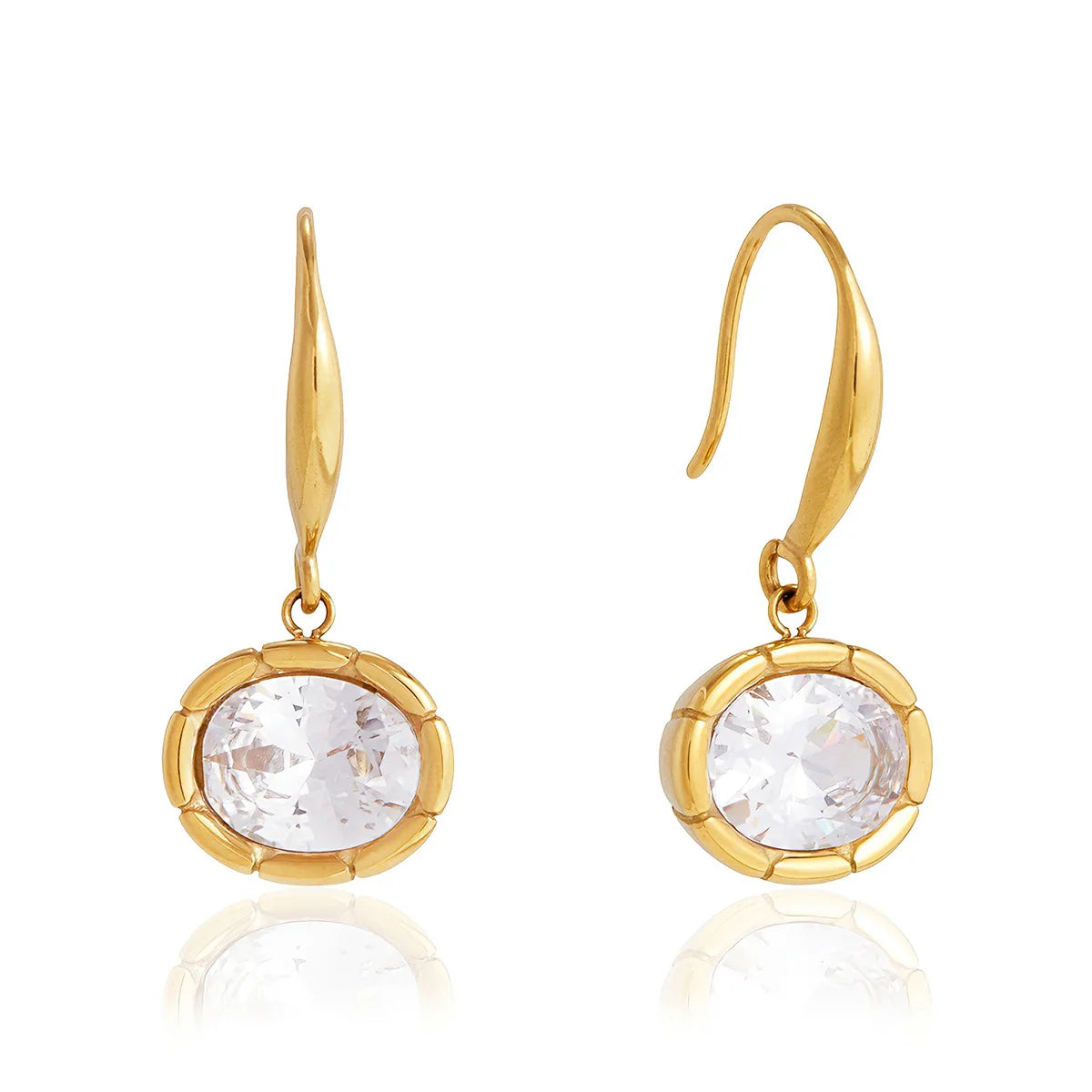 Geometric CZ Drop Earrings — view 5