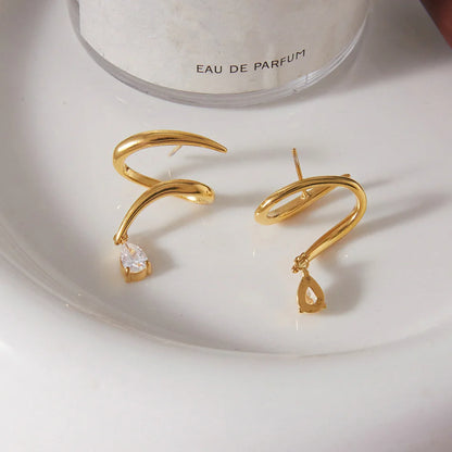 Teardrop Pavé Cuff Earrings — view 4