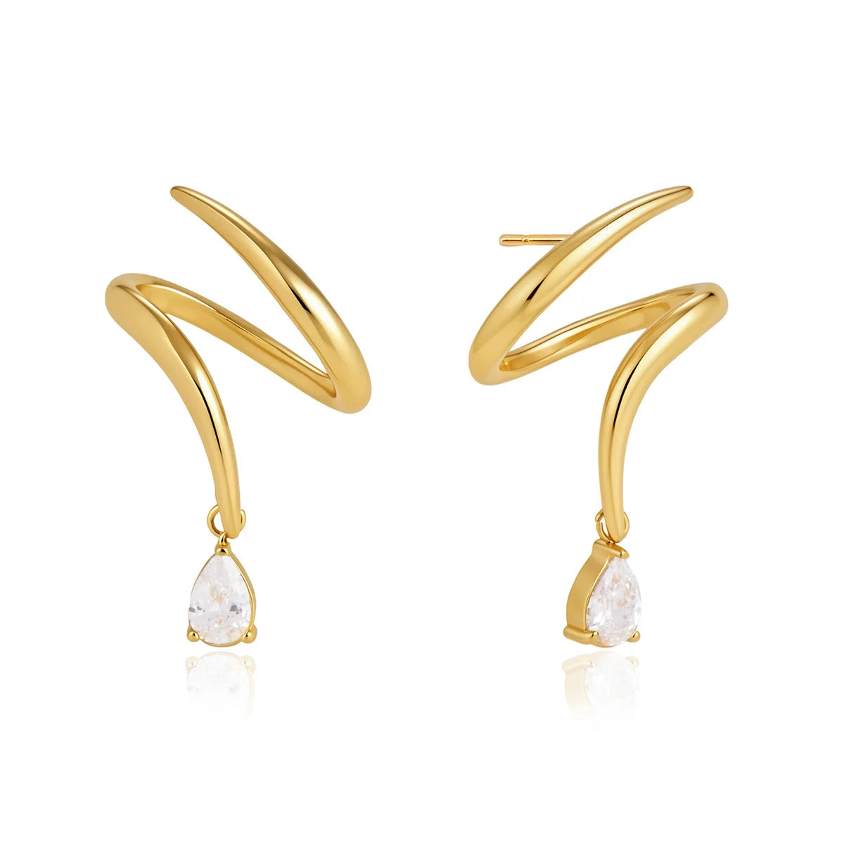 Teardrop Pavé Cuff Earrings — view 5