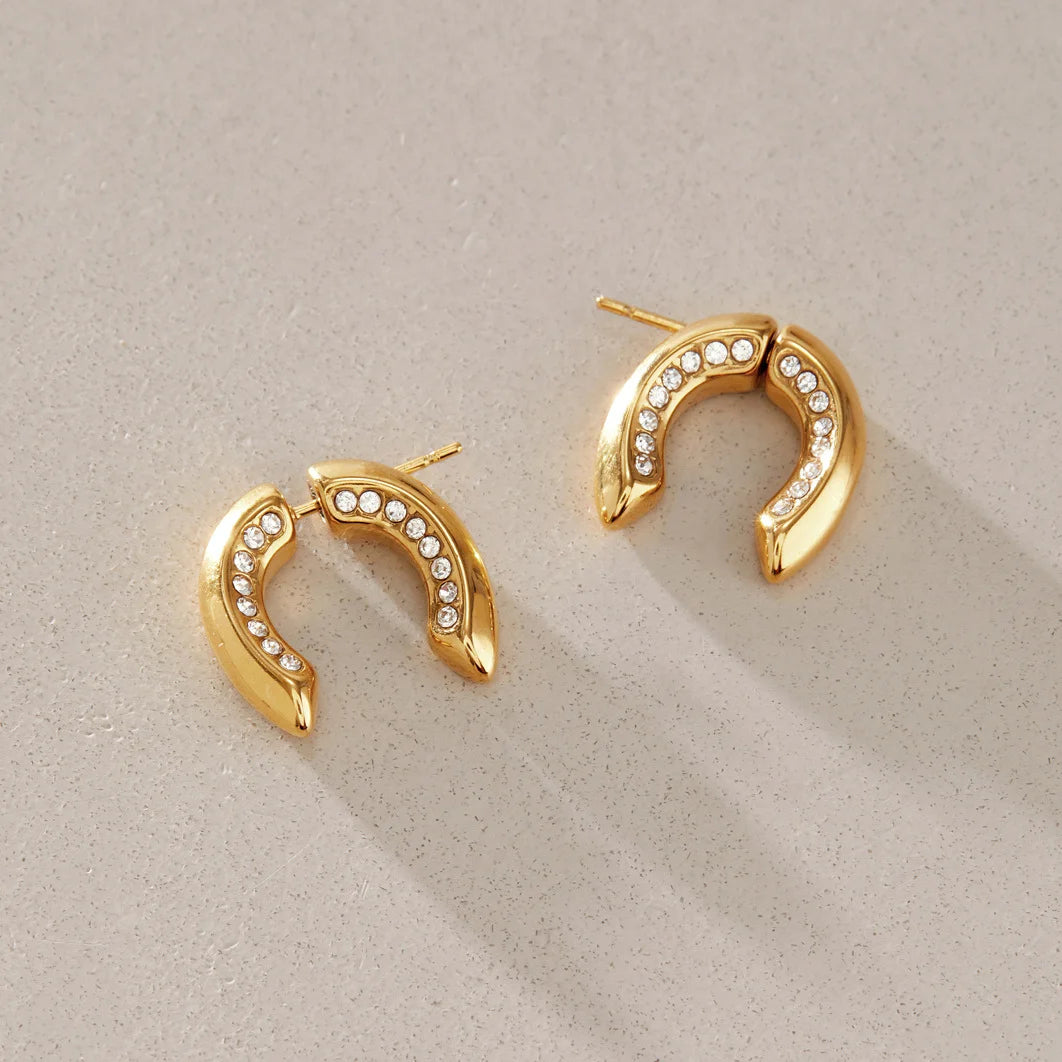 Geometric Pave Earrings