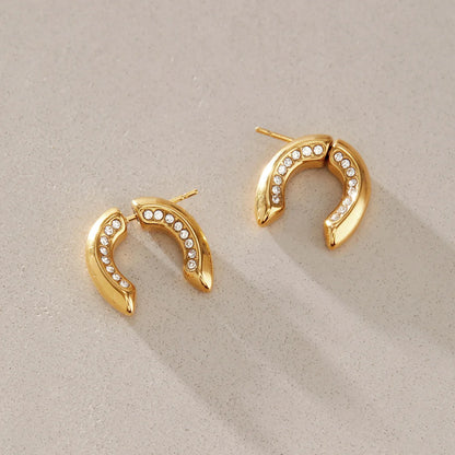 Geometric Pave Earrings