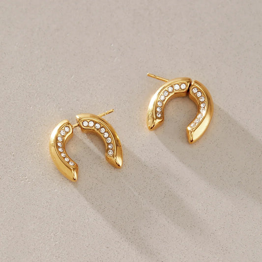 Geometric Pave Earrings