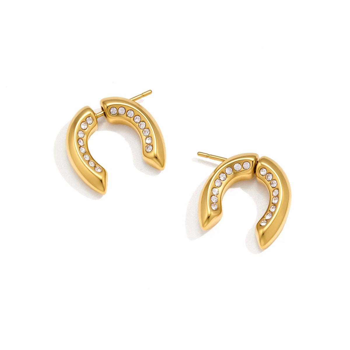 Geometric Pave Earrings — view 5